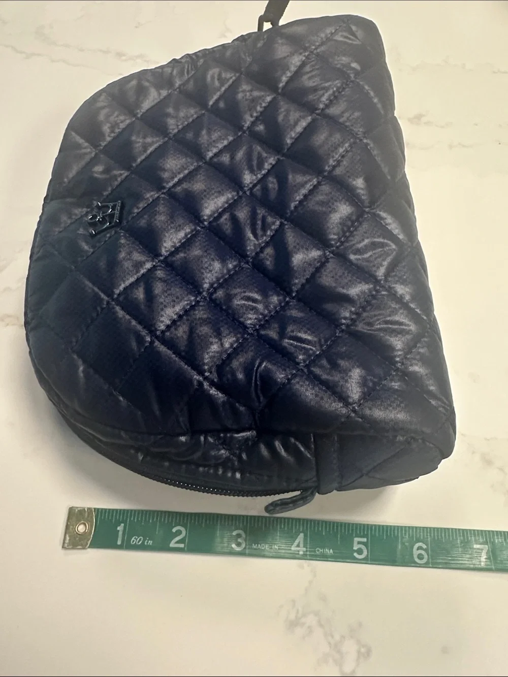Oliver Thomas Quilted Small Makeup Pouch - Black
